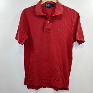 Polo Ralph Lauren Polo Shirt‎ Short Sleeve Casual Red Cotton Classic Fit S